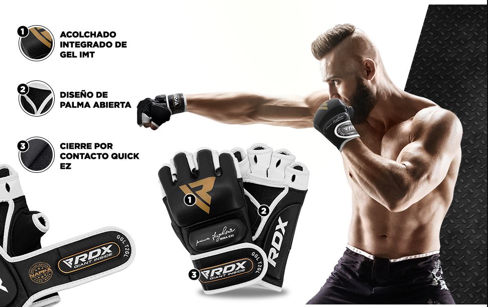 GUANTES DE PIEL PARA MMA T2