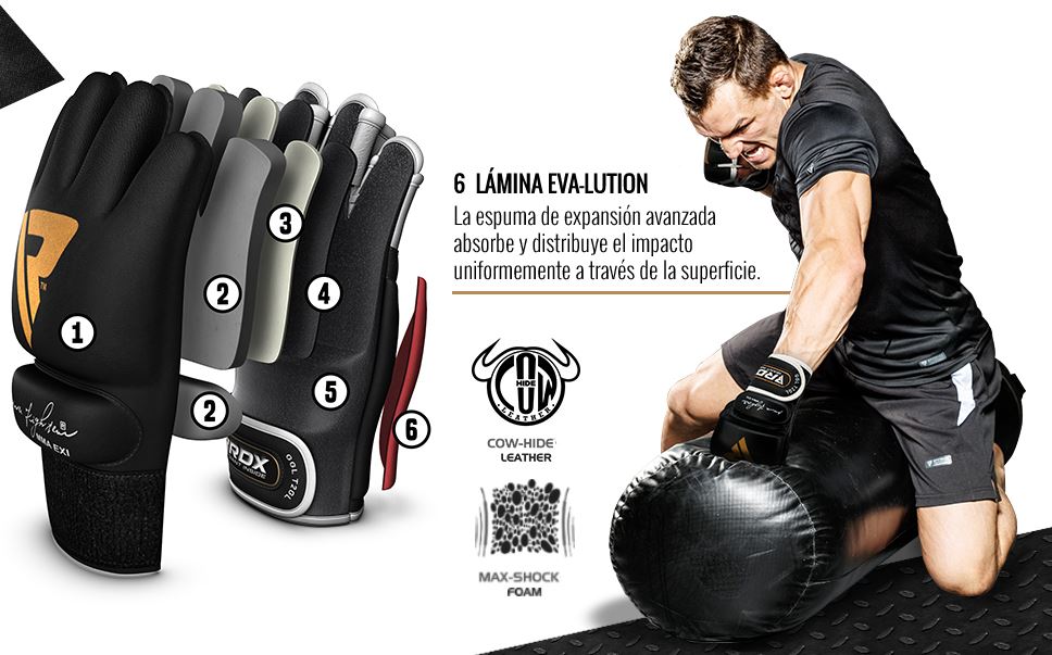 GUANTES DE PIEL PARA MMA T2
