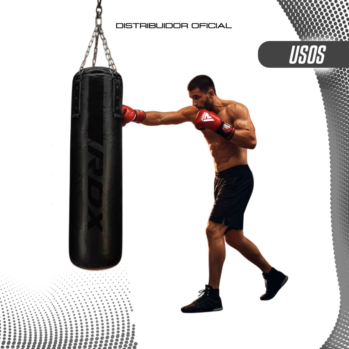 PREVENTA COSTAL DE BOXEO RDX KARA 3 EN 1 CON MANOPLAS