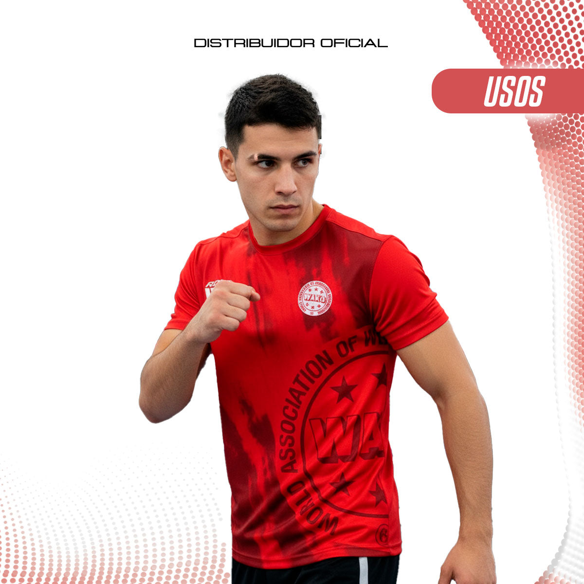 Playera deportiva WAKO T1 RDX – Certificada, Ligera y de Alto Rendimiento