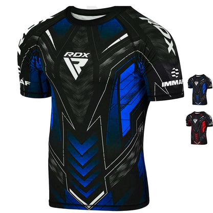 Camiseta de compresión de media manga aprobada por RDX IMMAF