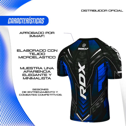 Camiseta de compresión de media manga aprobada por RDX IMMAF