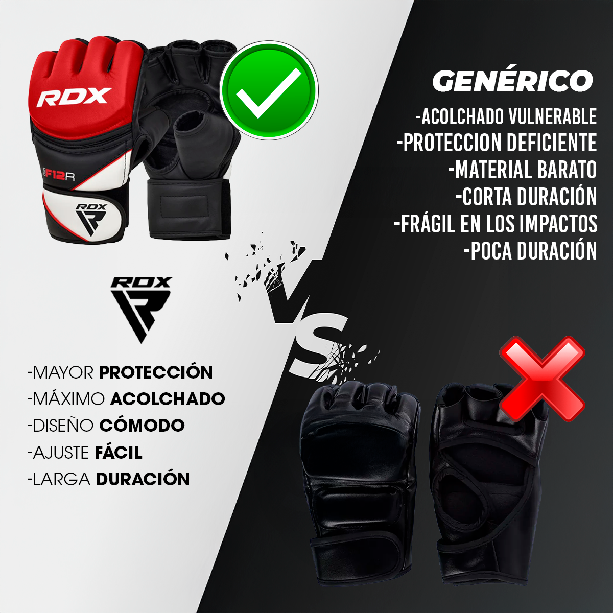GUANTES DE MMA F12 SPARRING