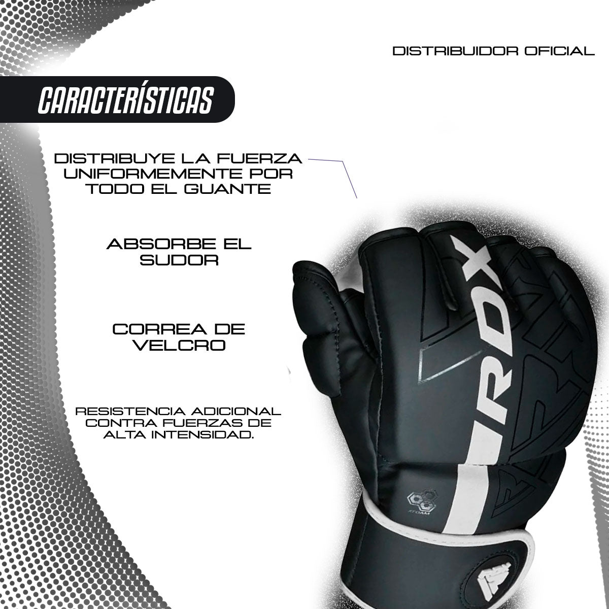 GUANTES DE MMA BLANCOS RDX KARA F6