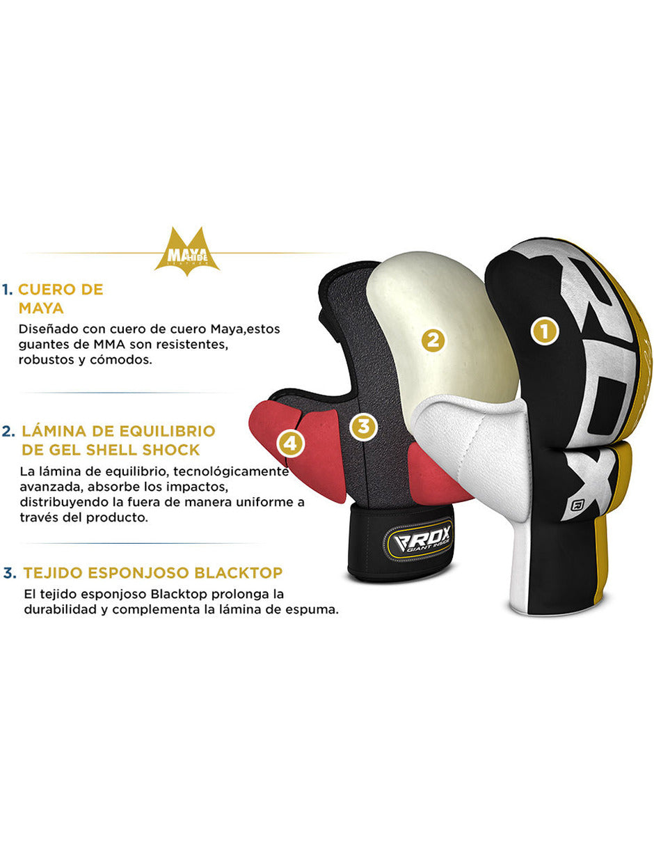 GUANTES DE MMA TIPO CONCHA T6