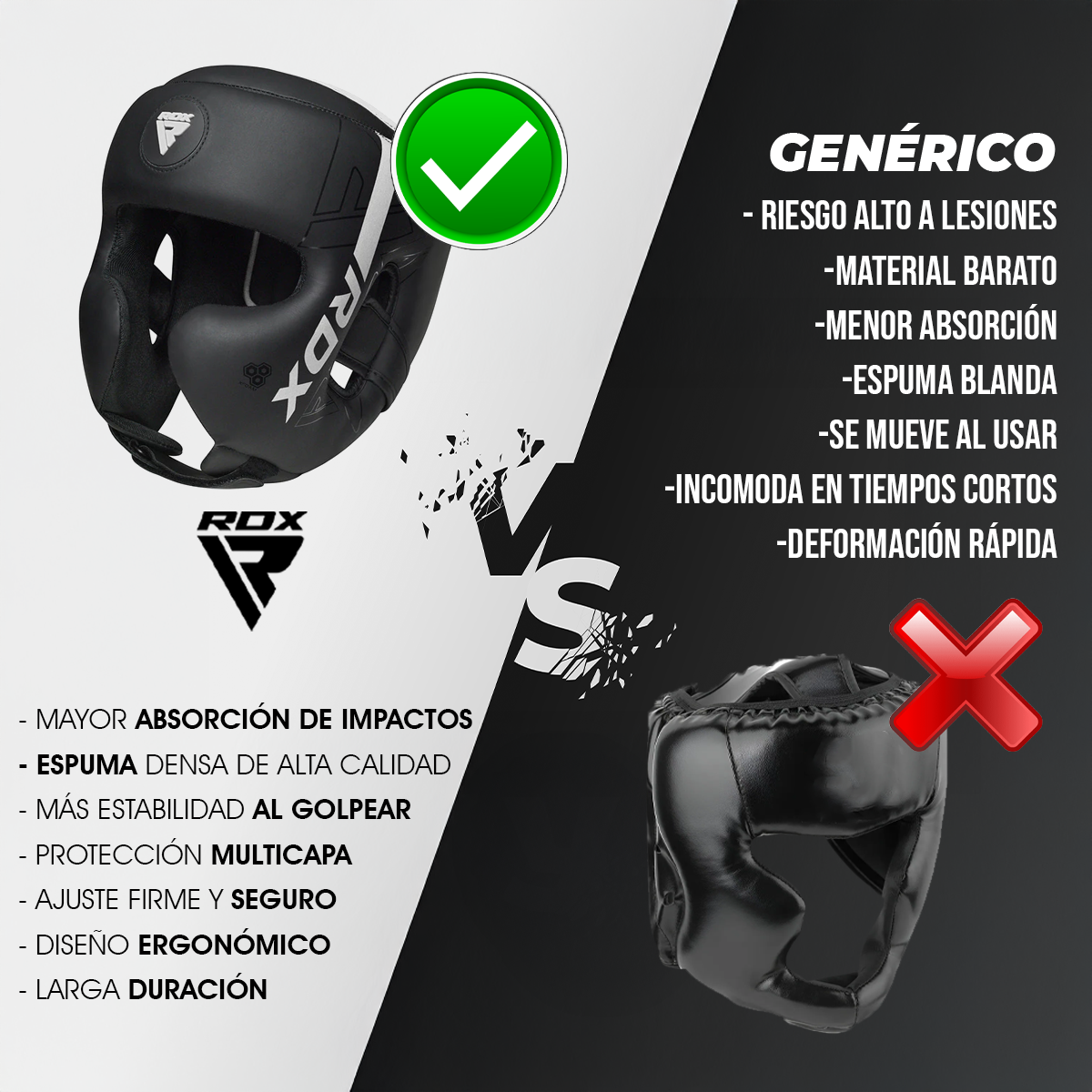 CARETA PARA ENTRENAMIENTO RDX KARA F6