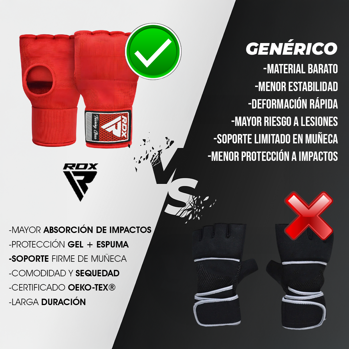 SUSTITUTOS DE VENDAS RDX OEKO-TEX