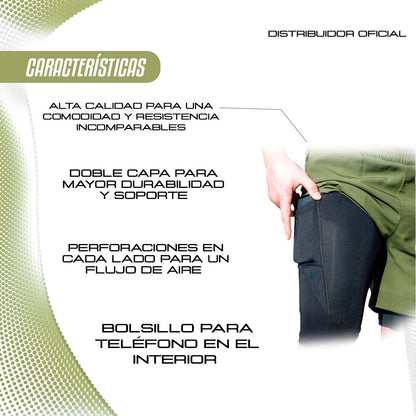 SHORT DE COMPRESION DE MMA 2 EN 1 RDX T16