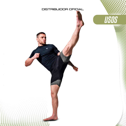 SHORT DE COMPRESION DE MMA 2 EN 1 RDX T16