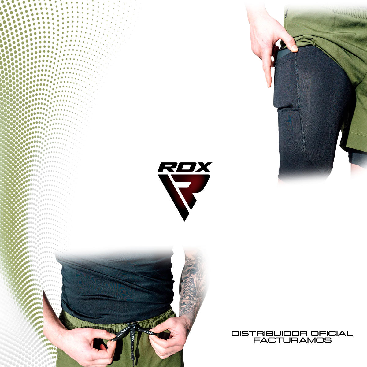 SHORT DE COMPRESION DE MMA 2 EN 1 RDX T16