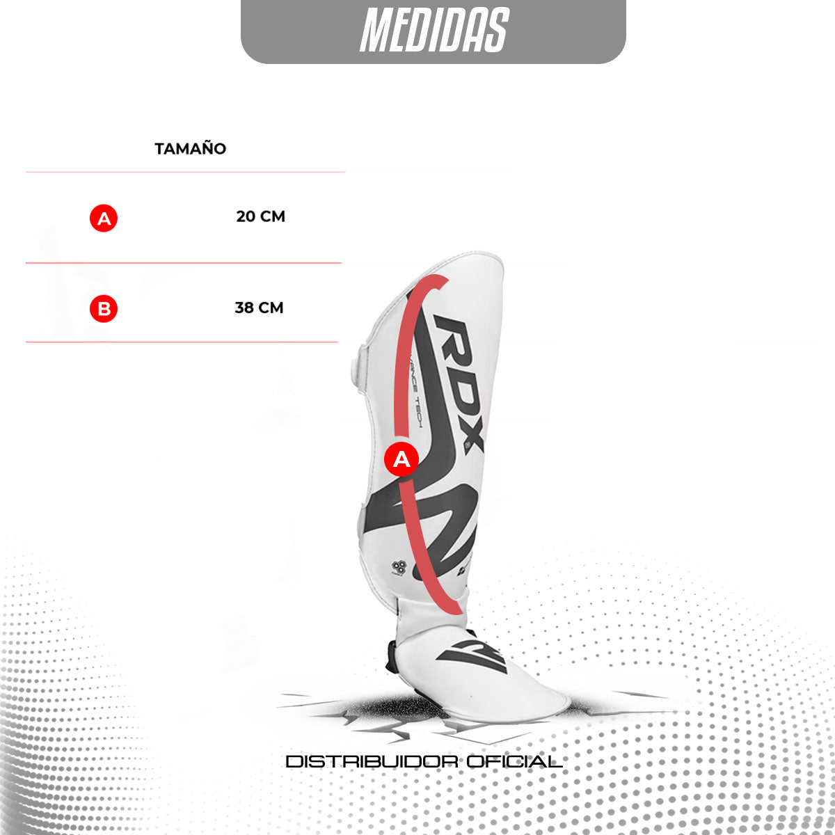 ESPINILLERAS RDX T15 NERO WHITE