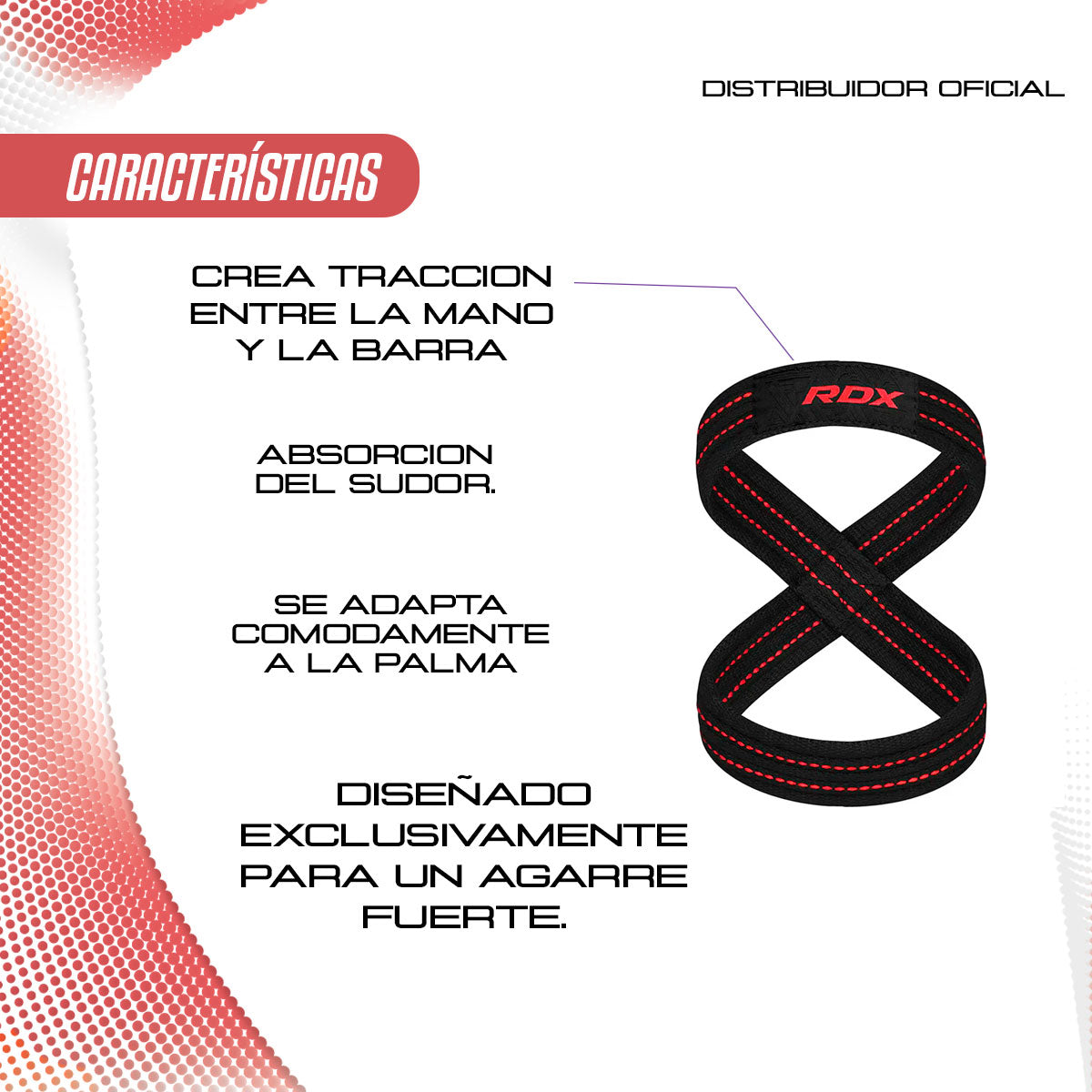 CORREAS FIGURE-8 DE LEVANTAMIENTO RDX – SOPORTE ANTIDESLIZANTE PARA DEADLIFTS Y PESAS