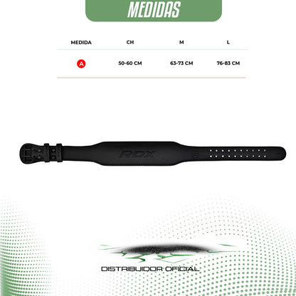 CINTURÓN RDX 4 PULGADAS ACOLCHADO – LEVANTAMIENTO, PESAS Y FITNESS