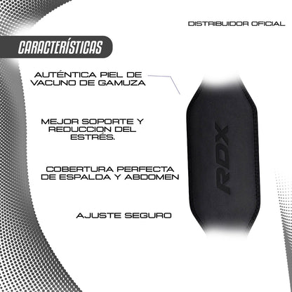 CINTURÓN DE FUERZA 6 PULGADAS EN CUERO – RDX