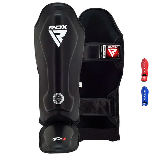 Espinilleras RDX WAKO T1 Black – Protección completa para espinilla y empeine