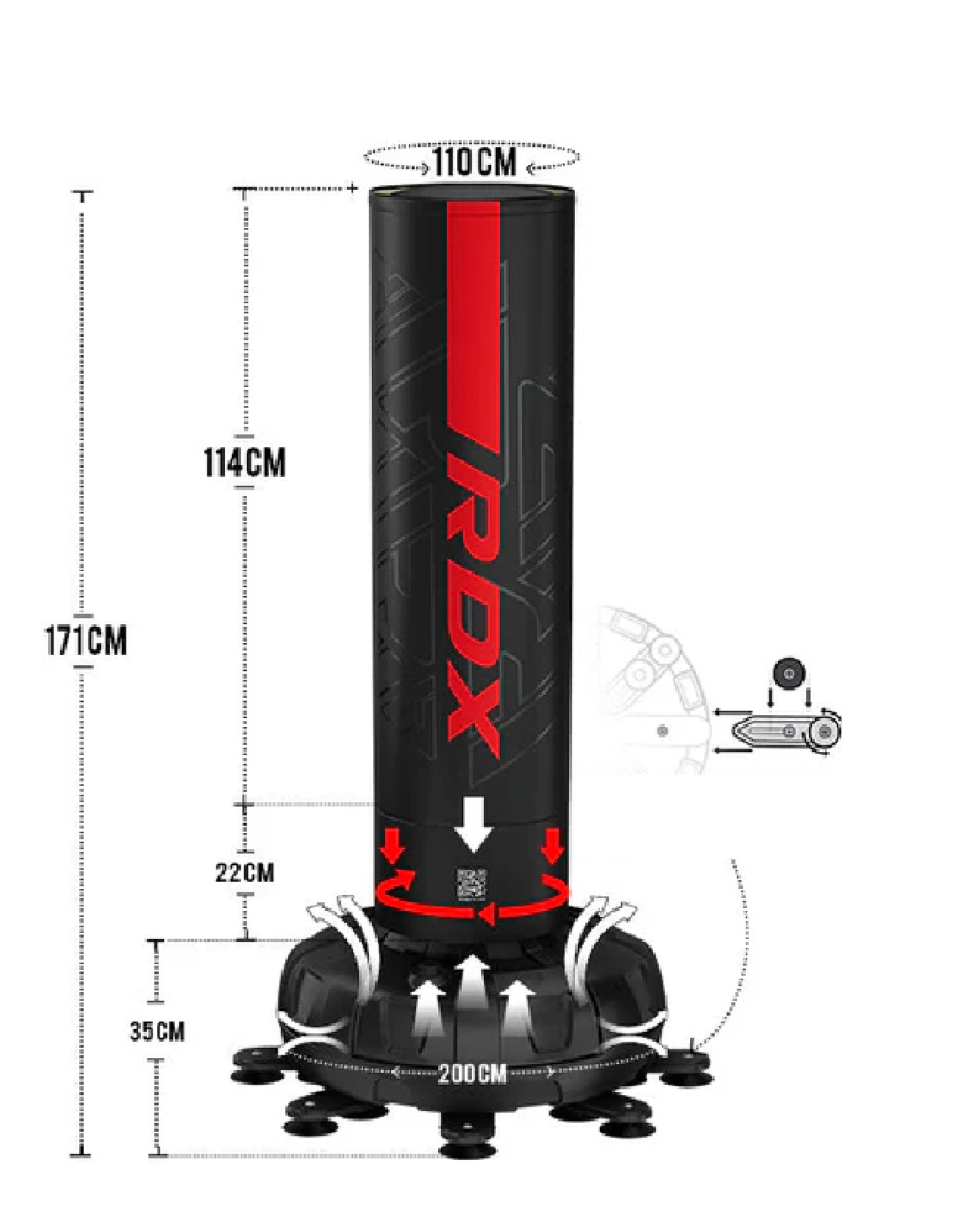 COSTAL DE PISO RDX SPORTS F6 ROJO